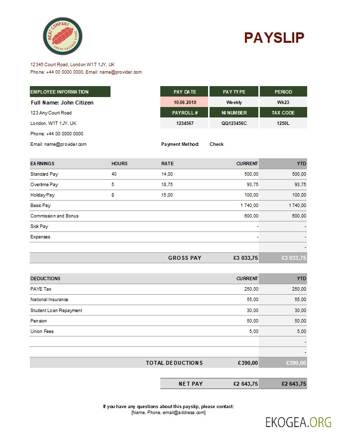 relevé des résultats d'une entreprise de viande alimentaire aux formats Excel et PDF